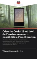 Crise du Covid-19 et droit de l'environnement - possibilités d'amélioration