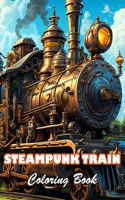 Steampunk Train Coloring Book