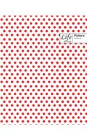 Life By Design Pattern Notebook: Wide Ruled Dotted Lines, 100 Sheets (Large 8 x 10 In) Red Cover