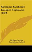Girolamo Saccheri's Euclides Vindicatus (1920)