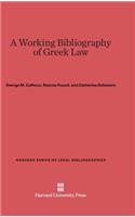 Working Bibliography of Greek Law