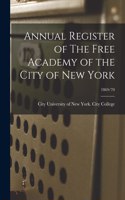 Annual Register of The Free Academy of the City of New York; 1869/70