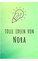 Tolle Ideen von Nora: Unliniertes Notizbuch mit Rahmen für deinen Vornamen