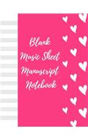Blank Music Sheet Manuscript Notebook