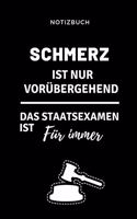 Notizbuch Schmerz Ist Nur Vorübergehend Das Staatsexamen Ist Für Immer