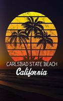 Carlsbad State Beach California: 6x9 Inch Travel Size 110 Blank Lined Pages.