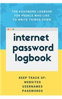 Internet Password Logbook