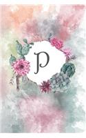 P: Personalized Dot Grid Journal, Journaling Diary, Dotted Writing Log, Dot Grid Notebook Sheets to Write Inspirations, Lists, Goals