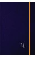 T.L.: Classic Monogram Lined Notebook Personalized With Two Initials - Matte Softcover Professional Style Paperback Journal Perfect Gift for Men and Women