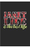 Janet Life Is The Best Life: First Name Funny Sayings Personalized Customized Names Women Girl Mother's day Gift Notebook Journal