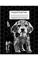 Hexagonal Graph Paper: Organic Chemistry & Biochemistry Notebook, Vibrant Beagle Dog Cover, 160 Pages (8.5 x 11 inch, 1/4 inch hexagons)