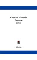 Christian Names In Canarese (1866)