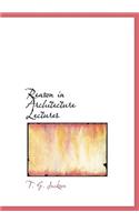 Reason in Architecture Lectures: (English)
