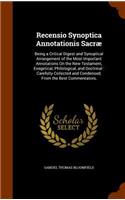 Recensio Synoptica Annotationis Sacrae