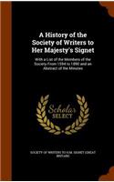 History of the Society of Writers to Her Majesty's Signet