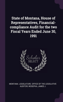 State of Montana, House of Representatives, Financial-compliance Audit for the two Fiscal Years Ended June 30, 1991