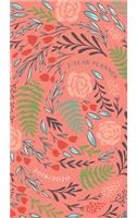 2019/2020 2 Year Pocket Planner: Coral Floral: 89 x 165mm, Month-At-A-Glance Spreads for 2019/2020 Calendar Years, Encouraging Scriptures, Space for Things-To-Do Lists and Notes, Durable Interior