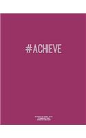 Notebook for Cornell Notes, 120 Numbered Pages, #ACHIEVE, Plum Cover: For Taking Cornell Notes, Personal Index, 8.5"x11", Hashtag Series, Genius Edition