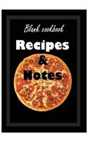 Blank cookbook: Recipes & Notes: 7x10 "Pizza to serve you"design with 100 pages blank recipe paper for jotting down your recipes