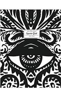Graph Paper Notebook - Square Grid Tribal Design (Trendy Journals)