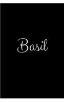 Basil: notebook with the name on the cover, elegant, discreet, official notebook for notes