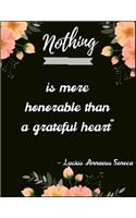Nothing is more honorable than a grateful heart