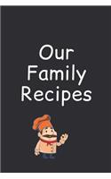 Our Family Recipes: Blank Recipe Book Journal to Write In Favorite Recipes and Meals For Cooking Lovers: Cool Design