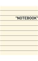 Notebook: (Diary, Journal): Large (8.5 x 11 inches) Wide Ruled With Margin - 100 Pages