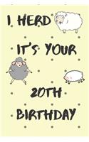 I Herd it's Your 20th Birthday
