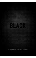 Black - Black Paper Dot Grid Journal