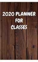 2020 Planner for Classes: Cool Wood Themed Daily Weekly Monthly 2020 - 2021 Planner / Organizer / Diary - Christmas Gift