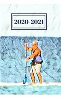 SUP Paddle Border Dated Calendar Planner 2 years To-Do Lists, Tasks, Notes Appointments: Cute Small Pocket/Purse Size at-A-Glance Schedule Gift Notebook for a Water Sports Lover(8 Years: Jan 2020 - Dec 2021, 25 Months Weekly Planner Book)