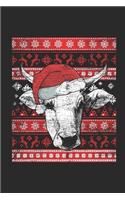 Christmas Sweater - Cow: Dotted Bullet Grid Notebook / Journal (6 X 9 -120 Pages) - Ugly Christmas Gift Idea