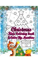 Christmas Kids Coloring Book & Kids Color By Numbers: 50 Color By Numbers Christmas Coloring Pages for Kids