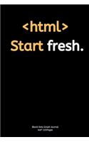 HTML Start fresh