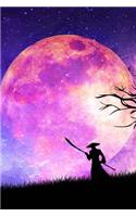Samurai Moon Journal: 150 page lined notebook/diary
