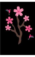 Hummingbird Cherry Blossom Tree Journal Notebook