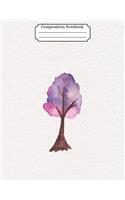 Composition Notebook Watercolor Tree Design Vol 12