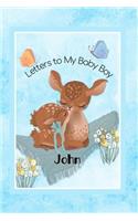 John Letters to My Baby Boy: Personalized Baby Journal
