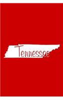 Tennessee - Red Lined Notebook with Margins: 101 Pages, Medium Ruled, 6 x 9 Journal, Soft Cover