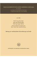 Beitrag Zur Mechanischen Entzunderung Von Draht