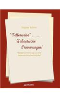 TELLERWEISE.....Kulinarische Erinnerungen!