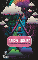 Fantasy House Coloring Book: A large print coloring book of fantastical fairy and fantasy houses