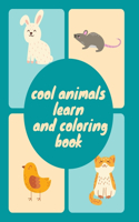Cool animals learn and coloring book