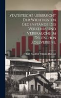 Statistische Uebersicht der wichtigsten Gegenstände des Verkehrs und Verbrauchs im deutschen Zollvereine.