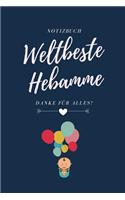 Weltbeste Hebamme Danke Für Alles! Notizbuch