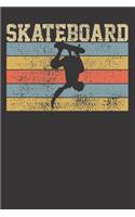 Notebook: Skater Funny Skateboarding Vintage Gift Dot Grid 6x9 120 Pages