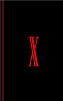 Monogram Letter X Journal