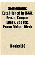 Settlements Established in 1663