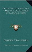 de Los Diversos Metodos y Medios Exploratorios de La Matriz (1883)